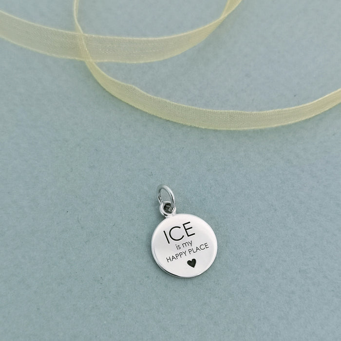 Ice Skating Motto Jewellery, precisely laser engraved with your motivational message