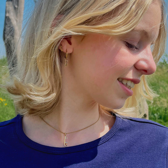 MINI Gold Ice Skating Necklace