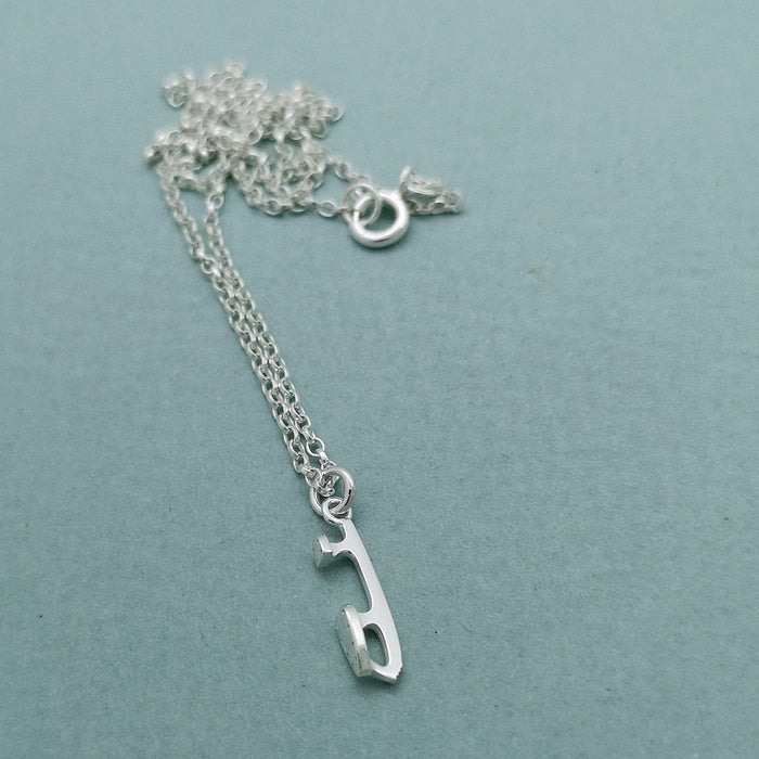 MINI Silver Ice Skating Necklace | Ice Skating Jewellery