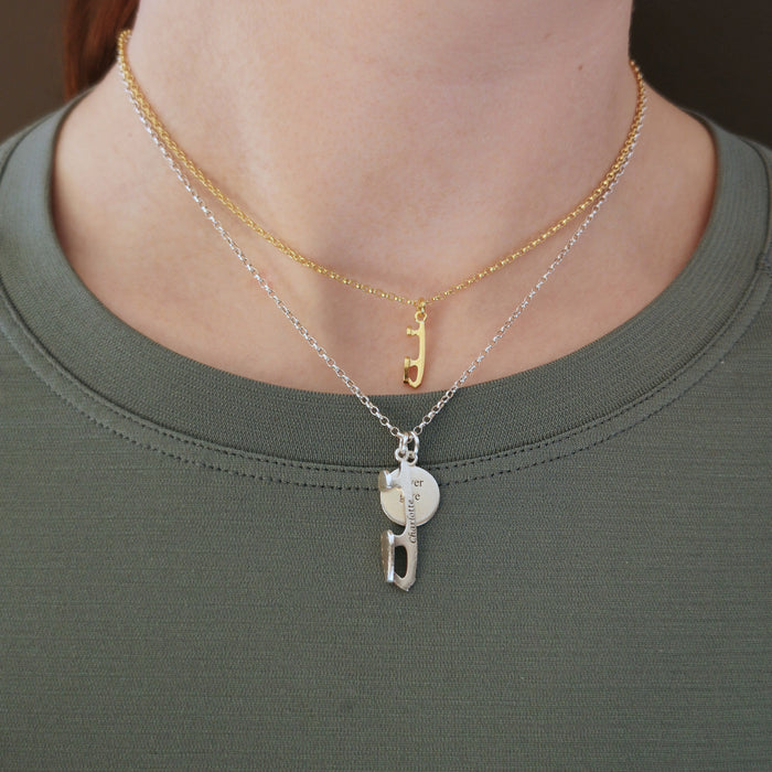 MINI Gold Ice Skating Necklace | Ice Skating Jewellery