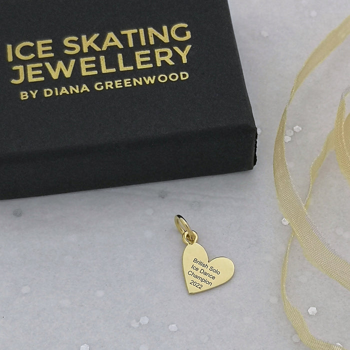 Personalised Figure Skating Motto Charm | Ice Skating Jewellery