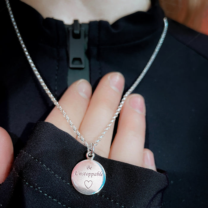 Personalised Ice Skating Motto Necklace