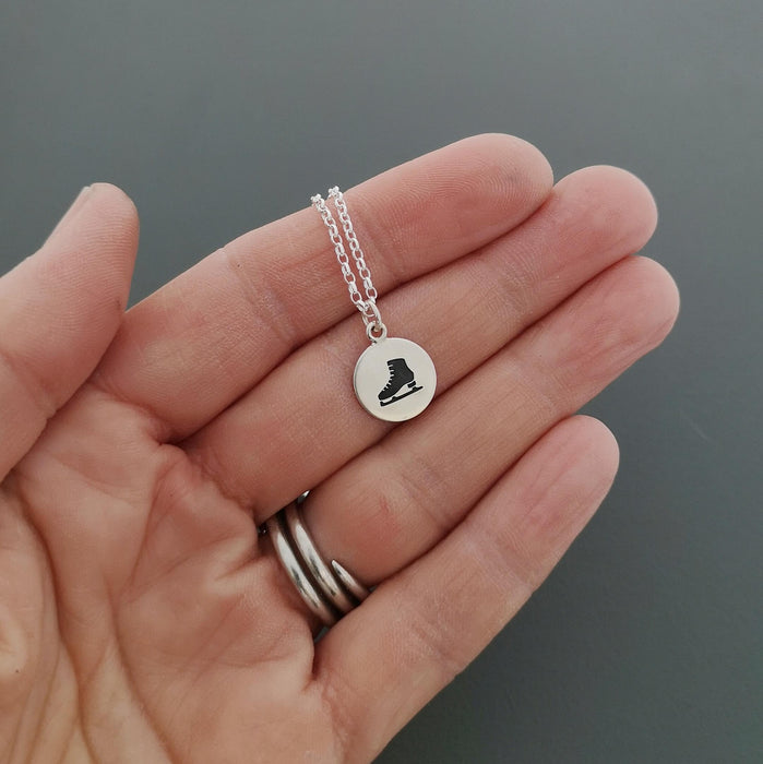 Silver Ice Skating Boot Necklace | Ice Skating Jewellery