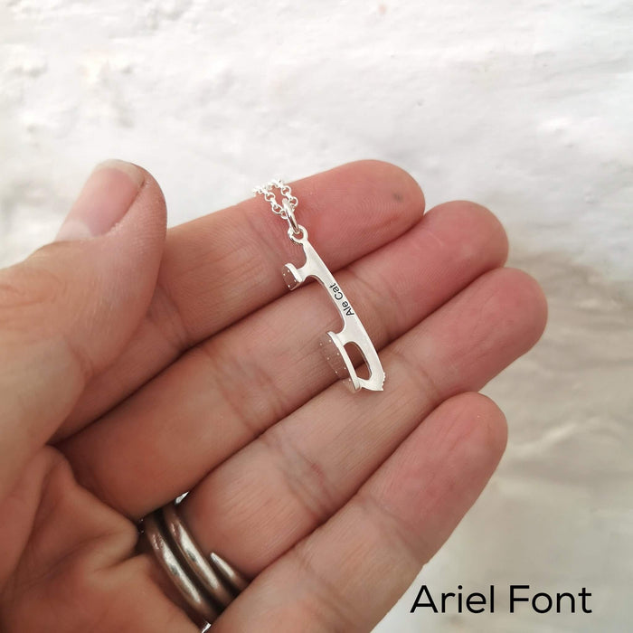 Personalised Gold Ice Skating Necklace | Ice Skating Jewellery