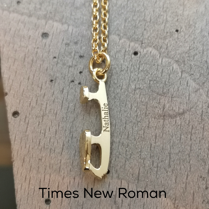 Personalised Gold Ice Skating Necklaces | Ice Skating Jewellery