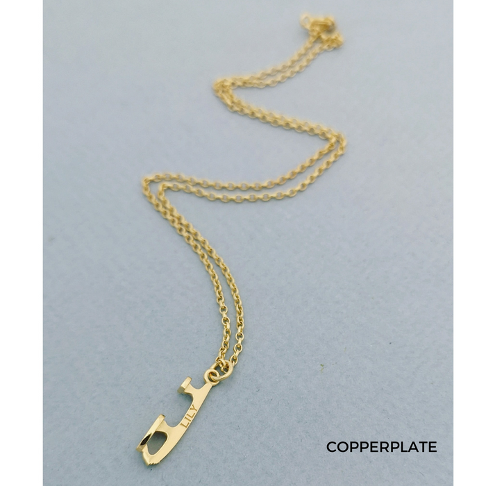 Personalised Gold Ice Skating Necklaces | Ice Skating Jewellery