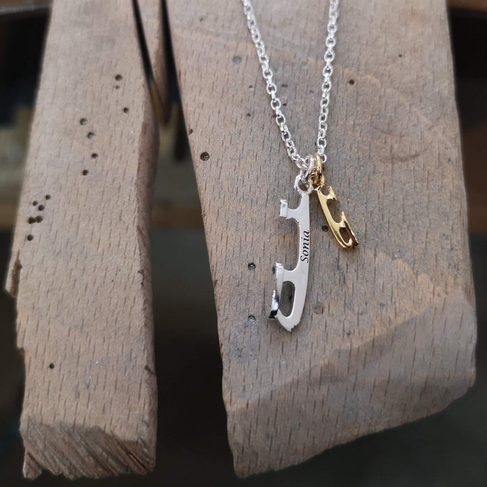 Personalised Double Figure Skating Necklaces | Ice Skating Jewellery