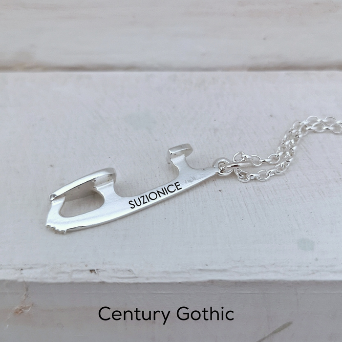 Personalised Silver Ice Skating Necklaces | Ice Skating Jewellery