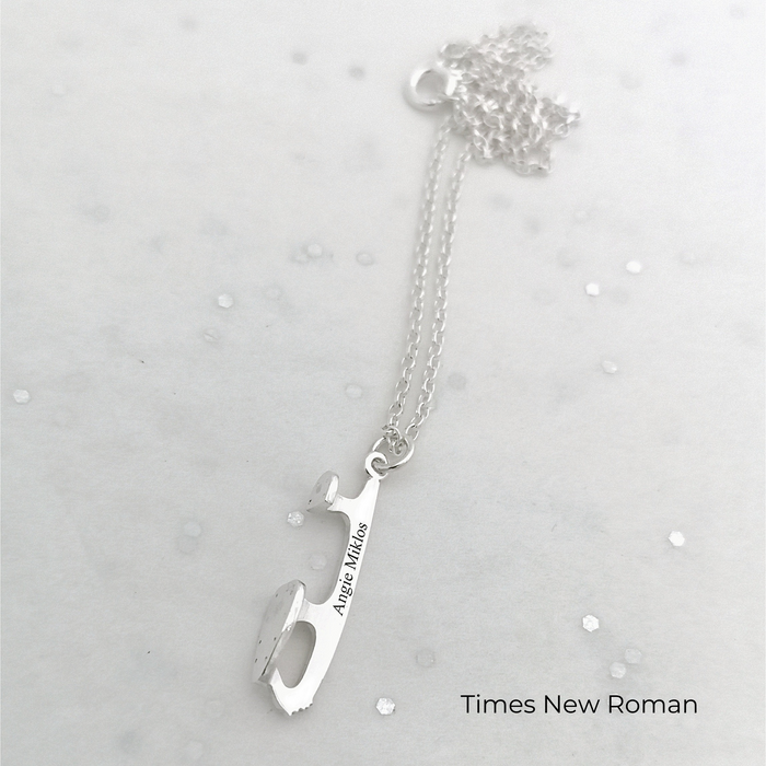 Personalised Silver Ice Skating Necklaces | Ice Skating Jewellery