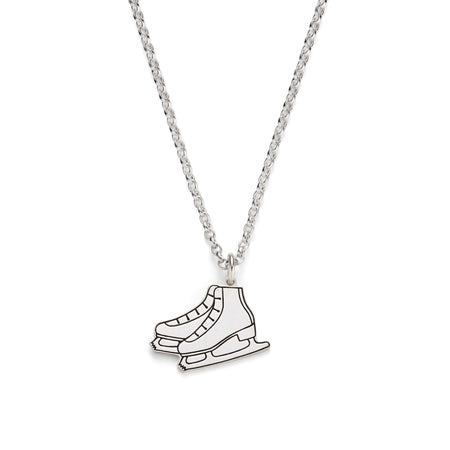 Silver Ice Skating Boots Necklace | Ice Skating Jewellery