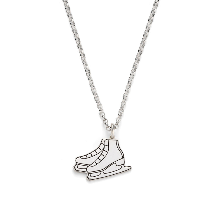 Silver Ice Skating Boots Necklace | Ice Skating Jewellery