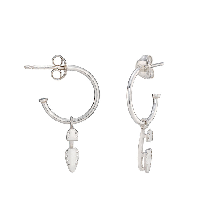Silver Ice Skating Stud Hoop Earrings | Ice Skating Jewellery