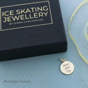Personalised Figure Skating Motto Charm | Ice Skating Jewellery