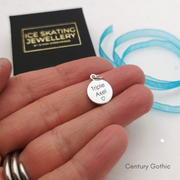 Personalised Figure Skating Motto Charm | Ice Skating Jewellery