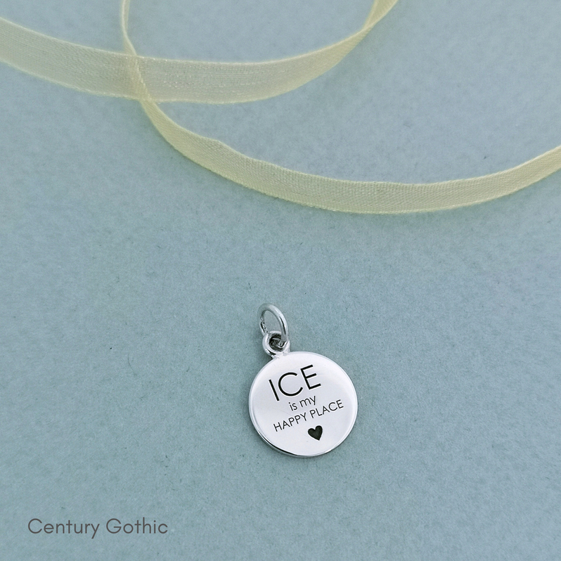 Personalised Figure Skating Motto Charm | Ice Skating Jewellery