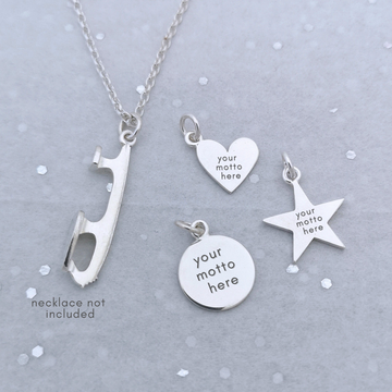 Personalised Figure Skating Motto Charm | Ice Skating Jewellery