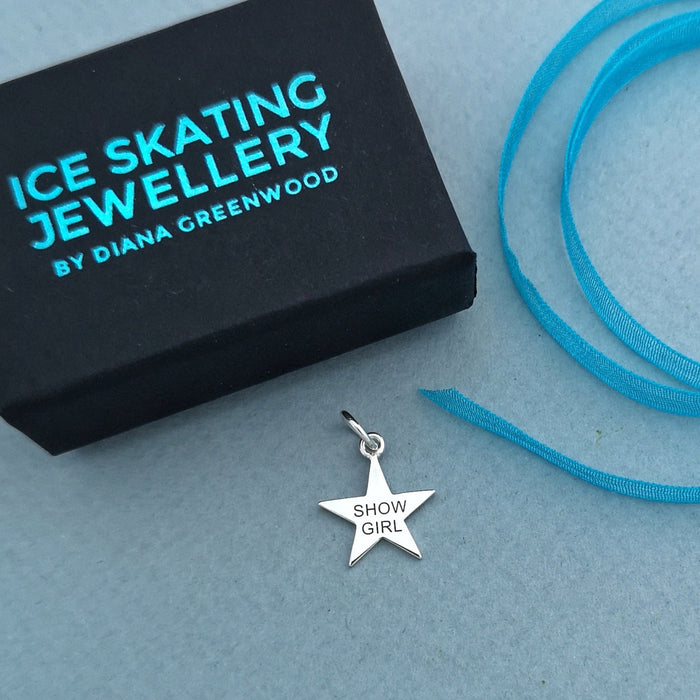 Personalised Ice Skating Motto Charm | Ice Skating Jewellery