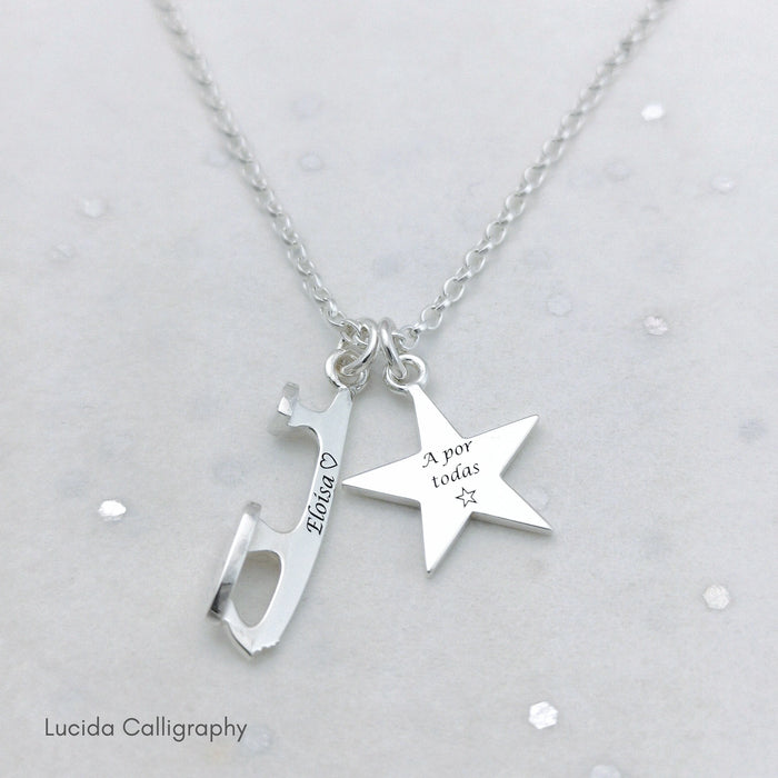 'BELIEVE' Custom Ice Skating Necklace