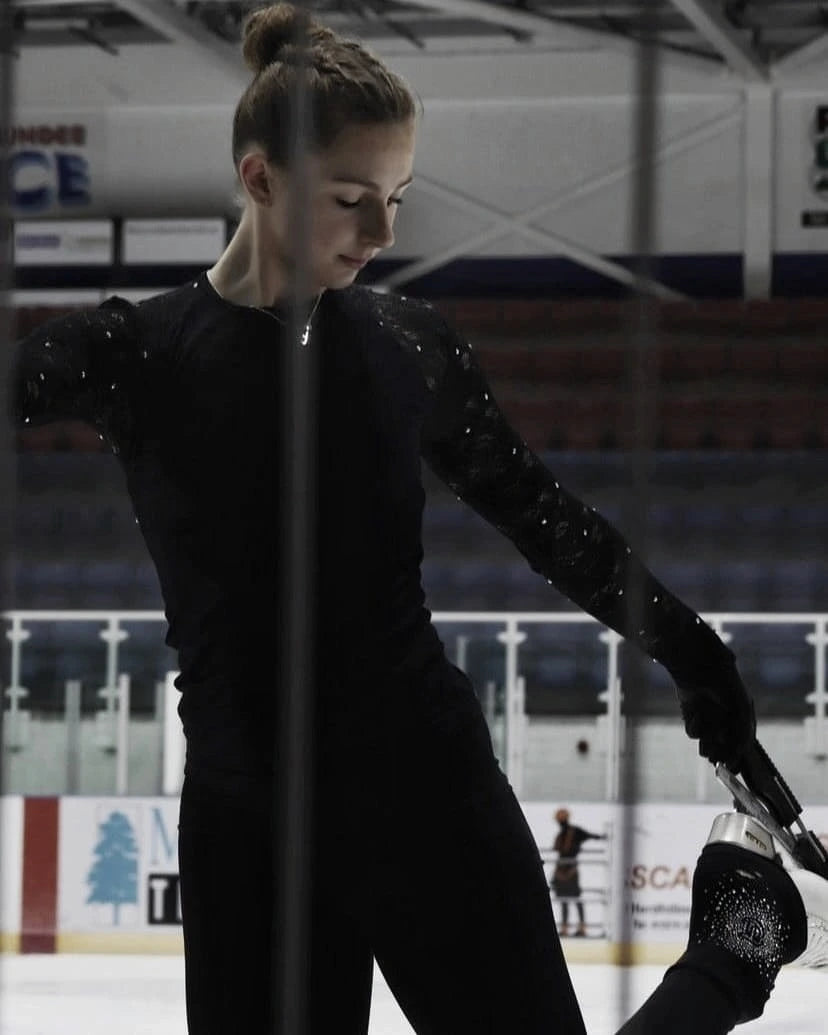 Fresh ice rink before practice begins