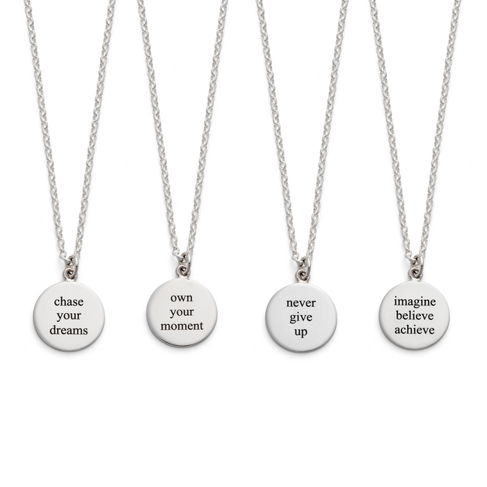 Ice Skating Motto Necklace