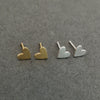 Gold Heart Stud Earrings | Ice Skating Jewellery
