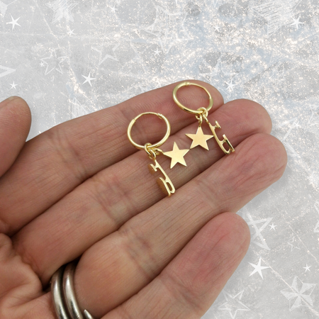 Gold Shine Bright Ice Skating Earrings | Ice Skating Jewellery