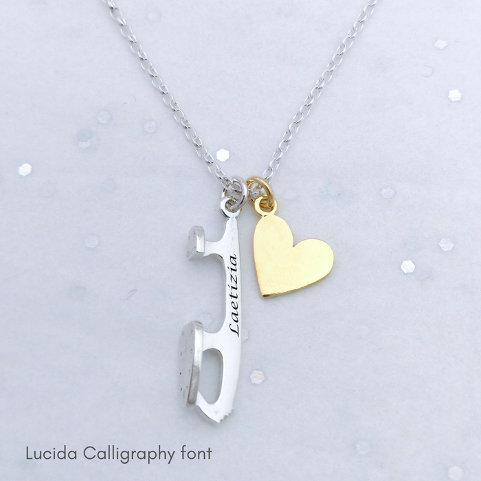 Personalised 'Love and Devotion' Ice Skating Necklace