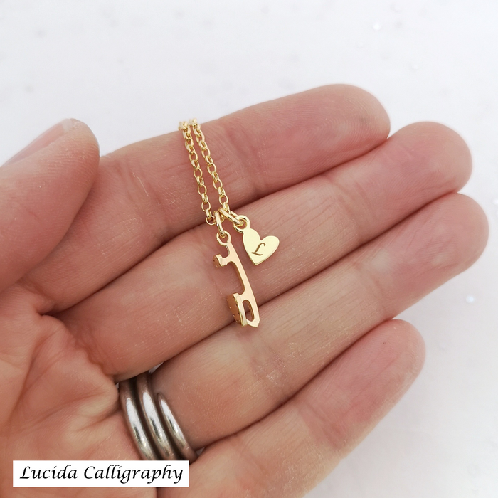 Personalised MINI 'Love and Devotion' Ice Skating Necklace