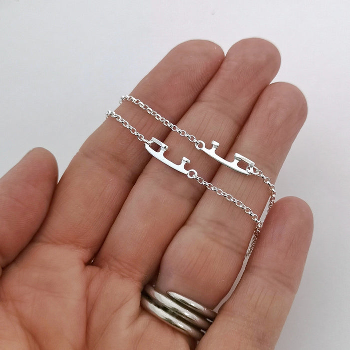 Silver Ice Skating Bracelet