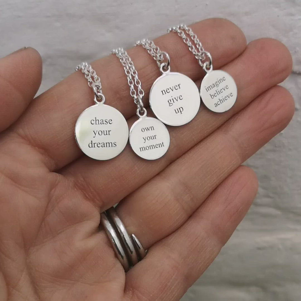 Figure skating motto necklace | Ice skating jewellery