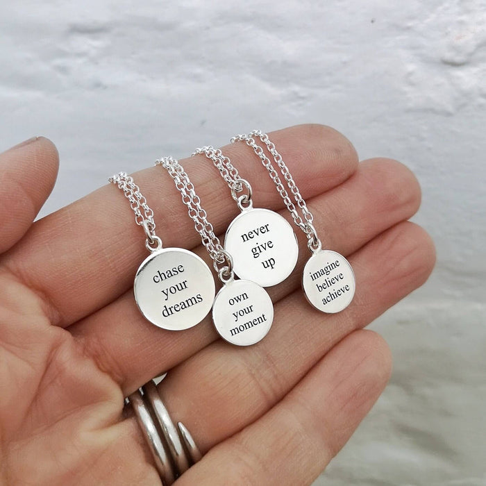Figure Skating Motto Necklace | Ice Skating Jewellery
