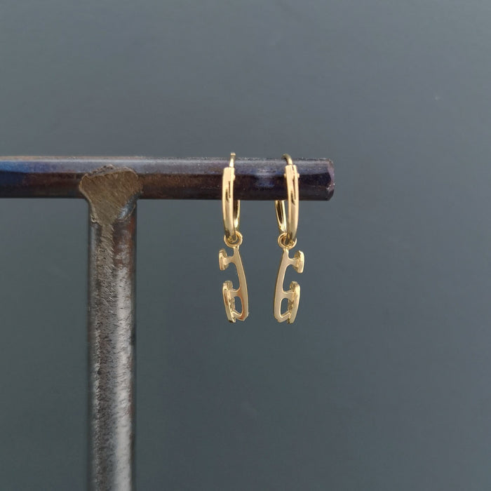 Gold Ice Skating Hoop Earrings | Ice Skating Jewellery