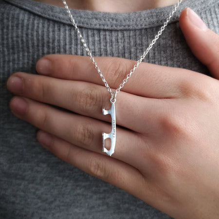 Personalised Silver Ice Skating Necklaces | Ice Skating Jewellery