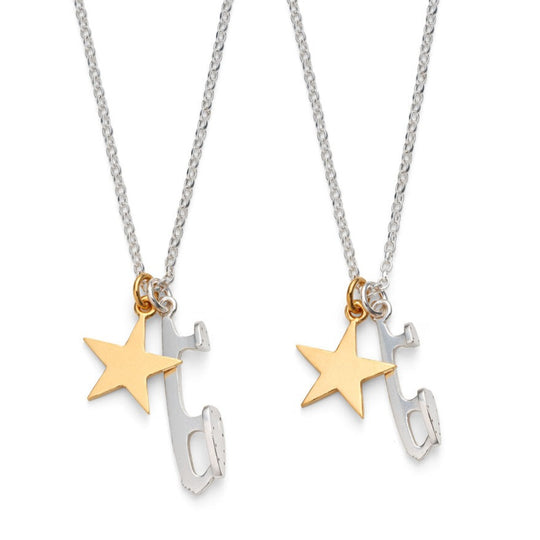 Shine Bright Silver Ice Skating Necklace